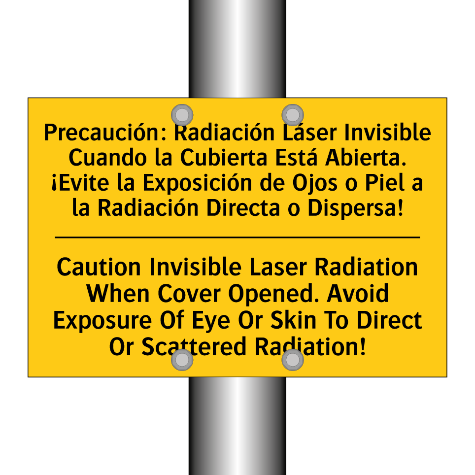Precaución: Radiación Láser Invisible Cuando la Cubierta Está Abierta. ¡Evite la Exposición de Ojos o Piel a la Radiación Directa o Dispersa! - Caution Invisible Laser Radiation When Cover Opened. Avoid Exposure Of Eye Or Skin To Direct Or /.../