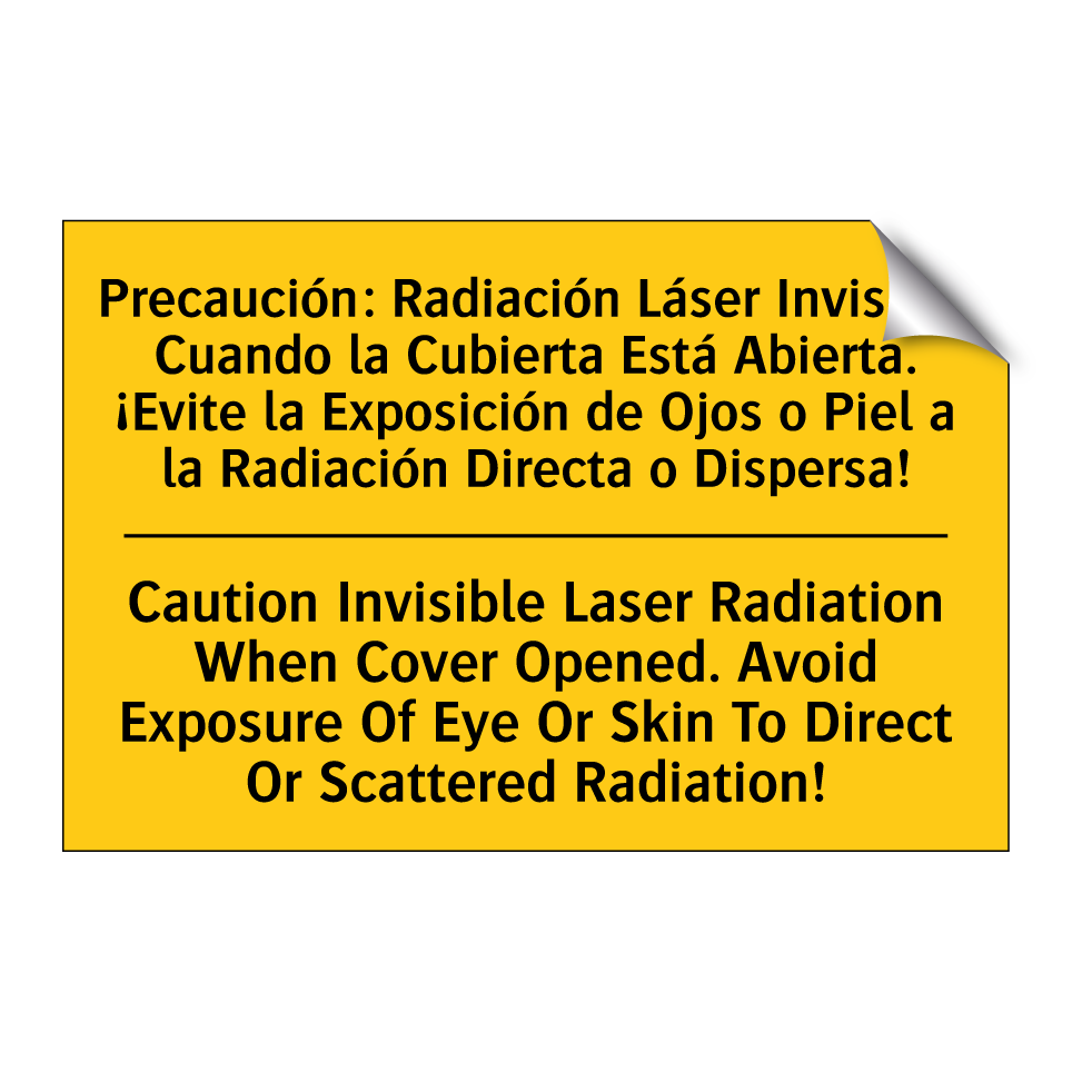 Precaución: Radiación Láser Invisible Cuando la Cubierta Está Abierta. ¡Evite la Exposición de Ojos o Piel a la Radiación Directa o Dispersa! - Caution Invisible Laser Radiation When Cover Opened. Avoid Exposure Of Eye Or Skin To Direct Or /.../