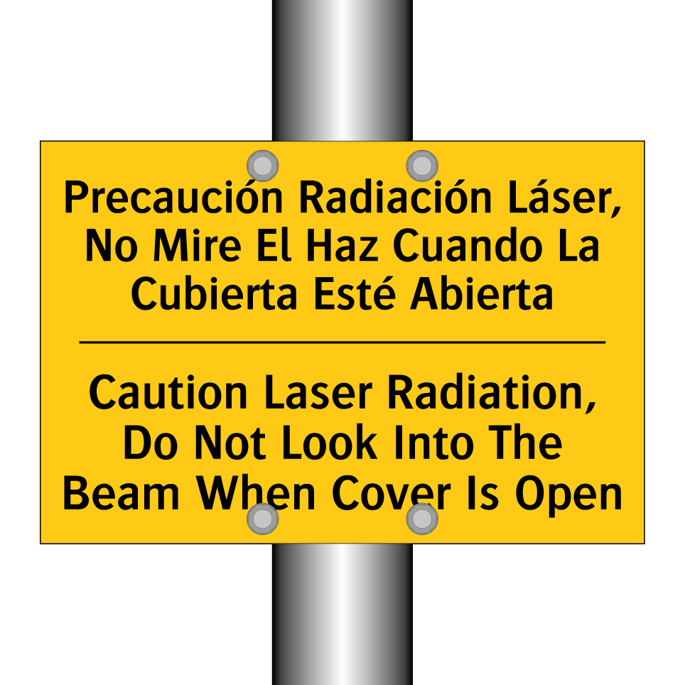 Precaución Radiación Láser, No Mire El Haz Cuando La Cubierta Esté Abierta - Caution Laser Radiation, Do Not Look Into The Beam When Cover Is Open