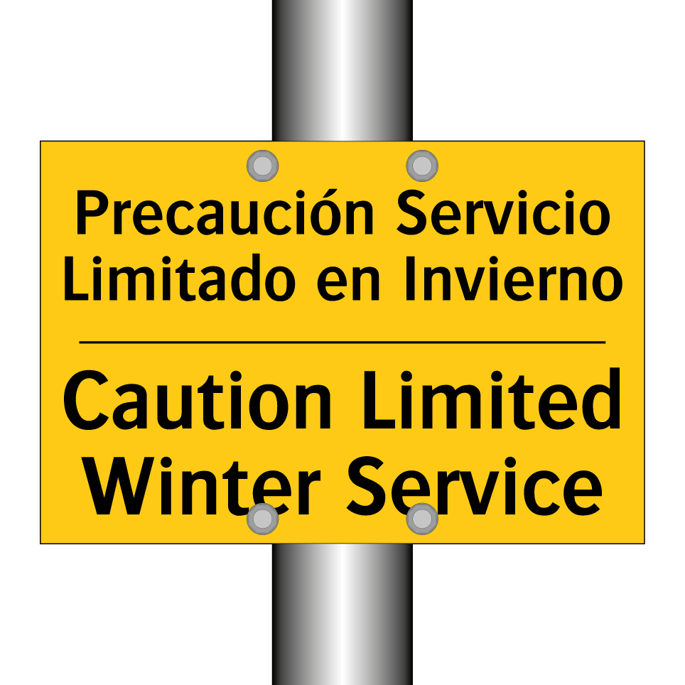Precaución Servicio Limitado en Invierno - Caution Limited Winter Service