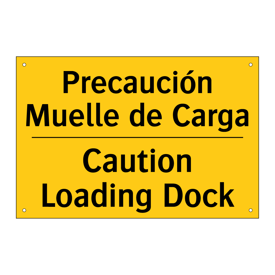 Precaución Muelle de Carga - Caution Loading Dock