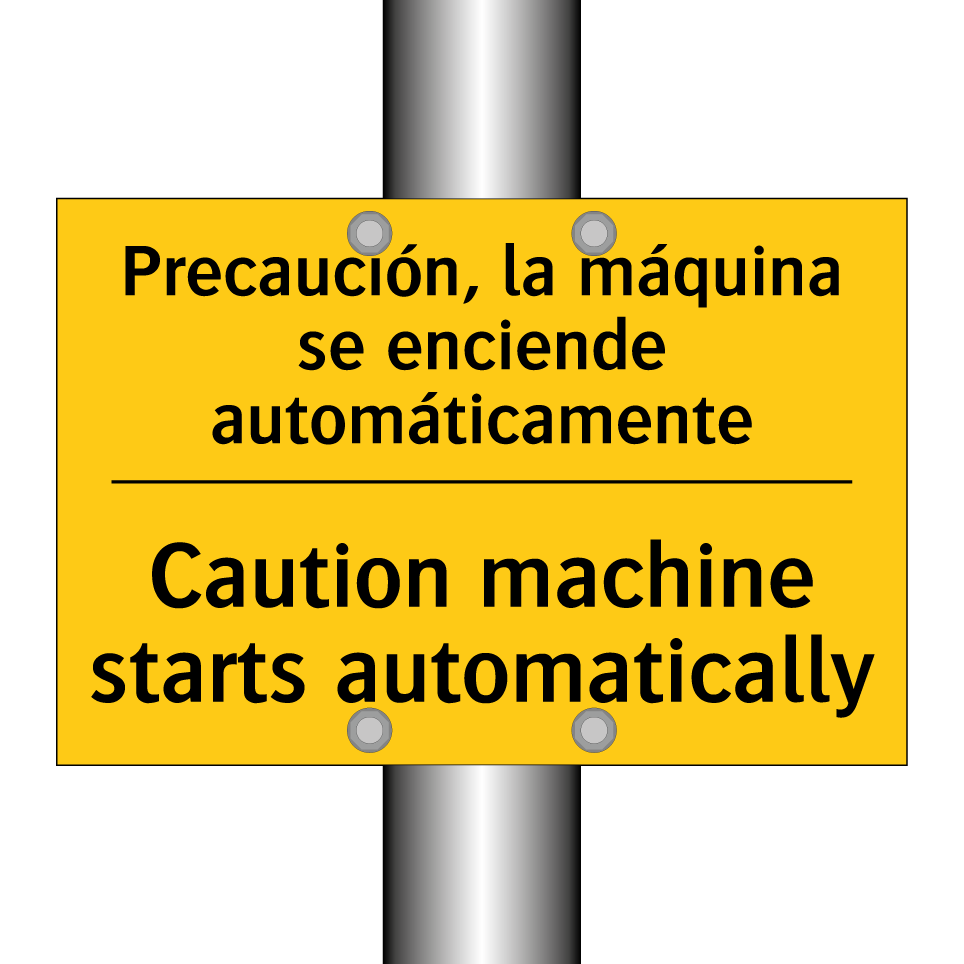 Precaución, la máquina se enciende automáticamente - Caution machine starts automatically