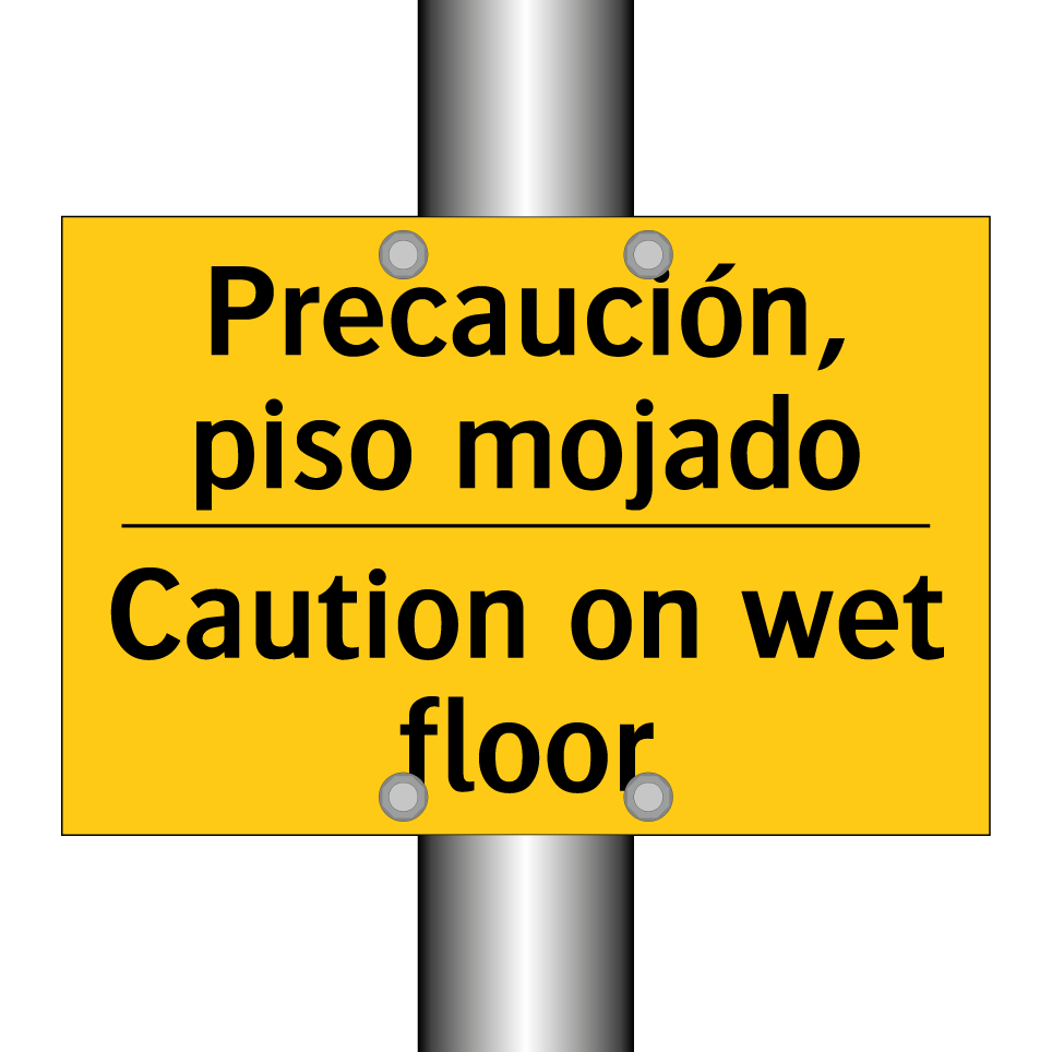 Precaución, piso mojado - Caution on wet floor