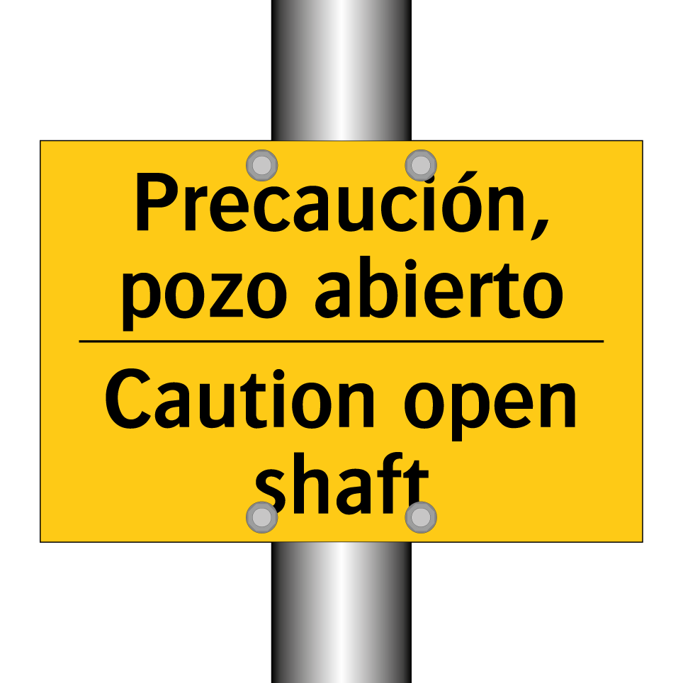 Precaución, pozo abierto - Caution open shaft