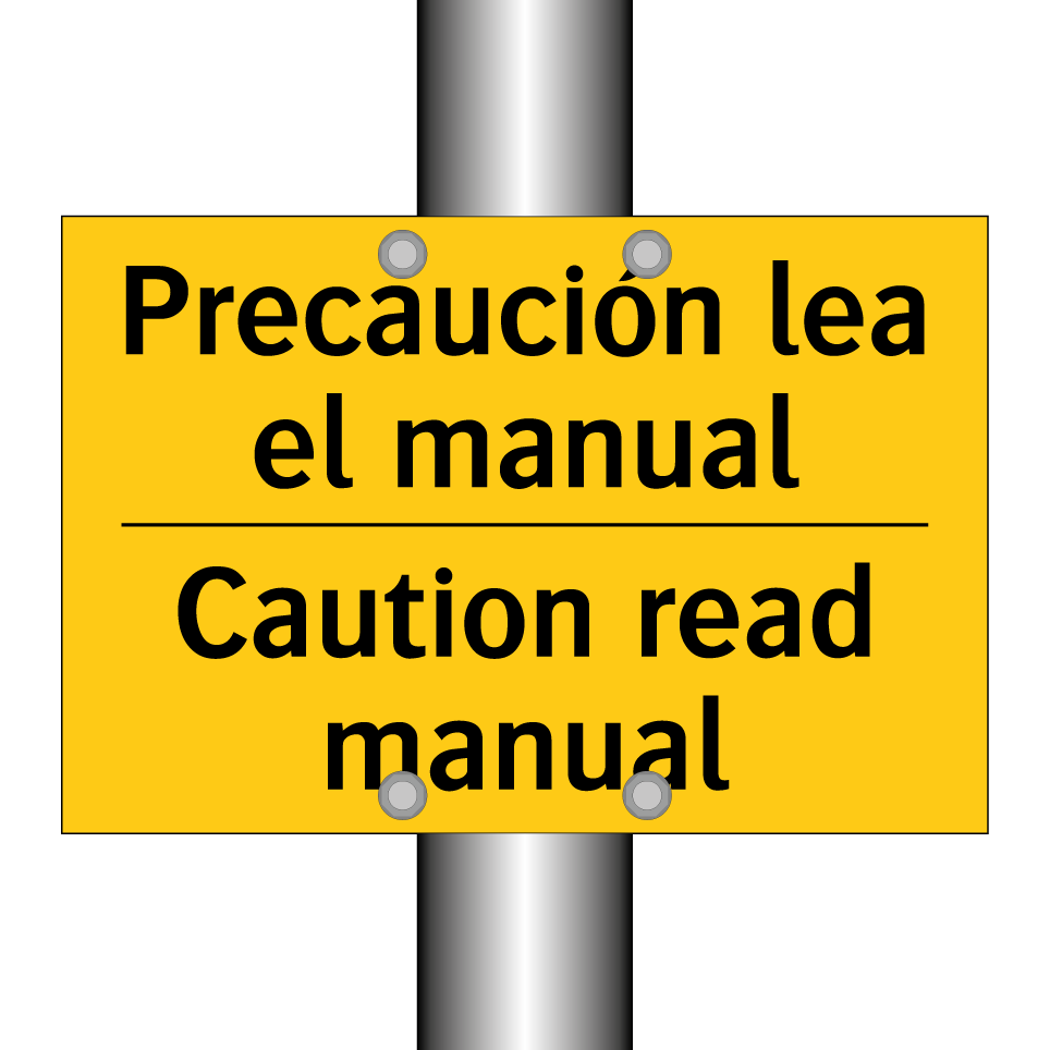 Precaución lea el manual - Caution read manual