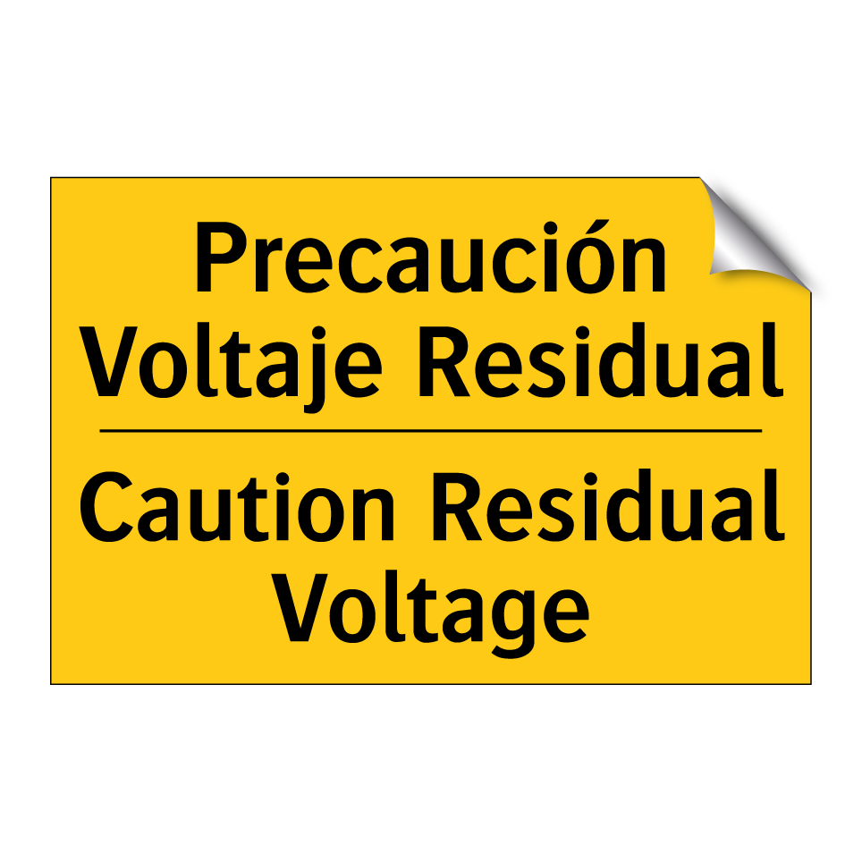 Precaución Voltaje Residual - Caution Residual Voltage