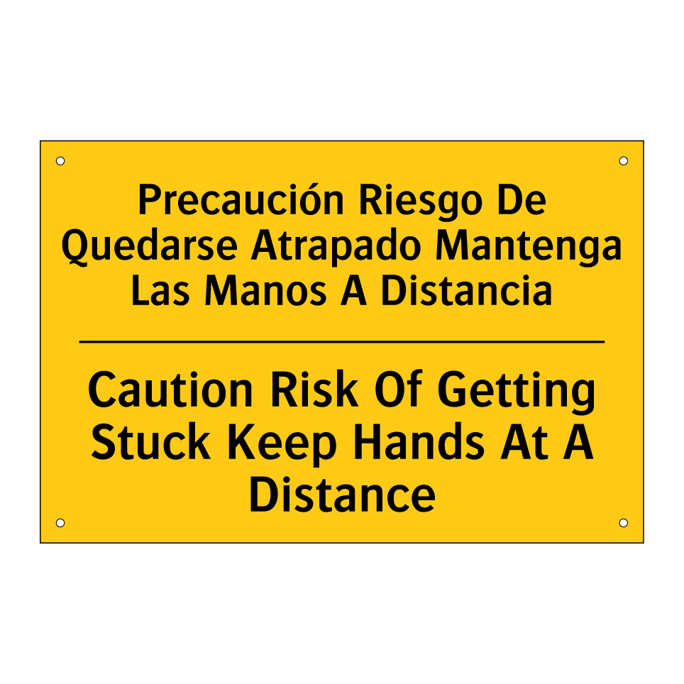 Precaución Riesgo De Quedarse Atrapado Mantenga Las Manos A Distancia - Caution Risk Of Getting Stuck Keep Hands At A Distance