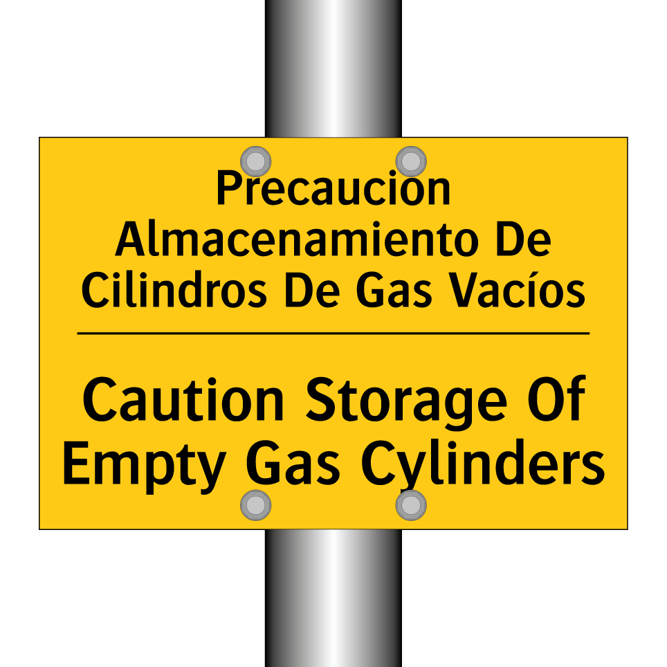 Precaución Almacenamiento De Cilindros De Gas Vacíos - Caution Storage Of Empty Gas Cylinders