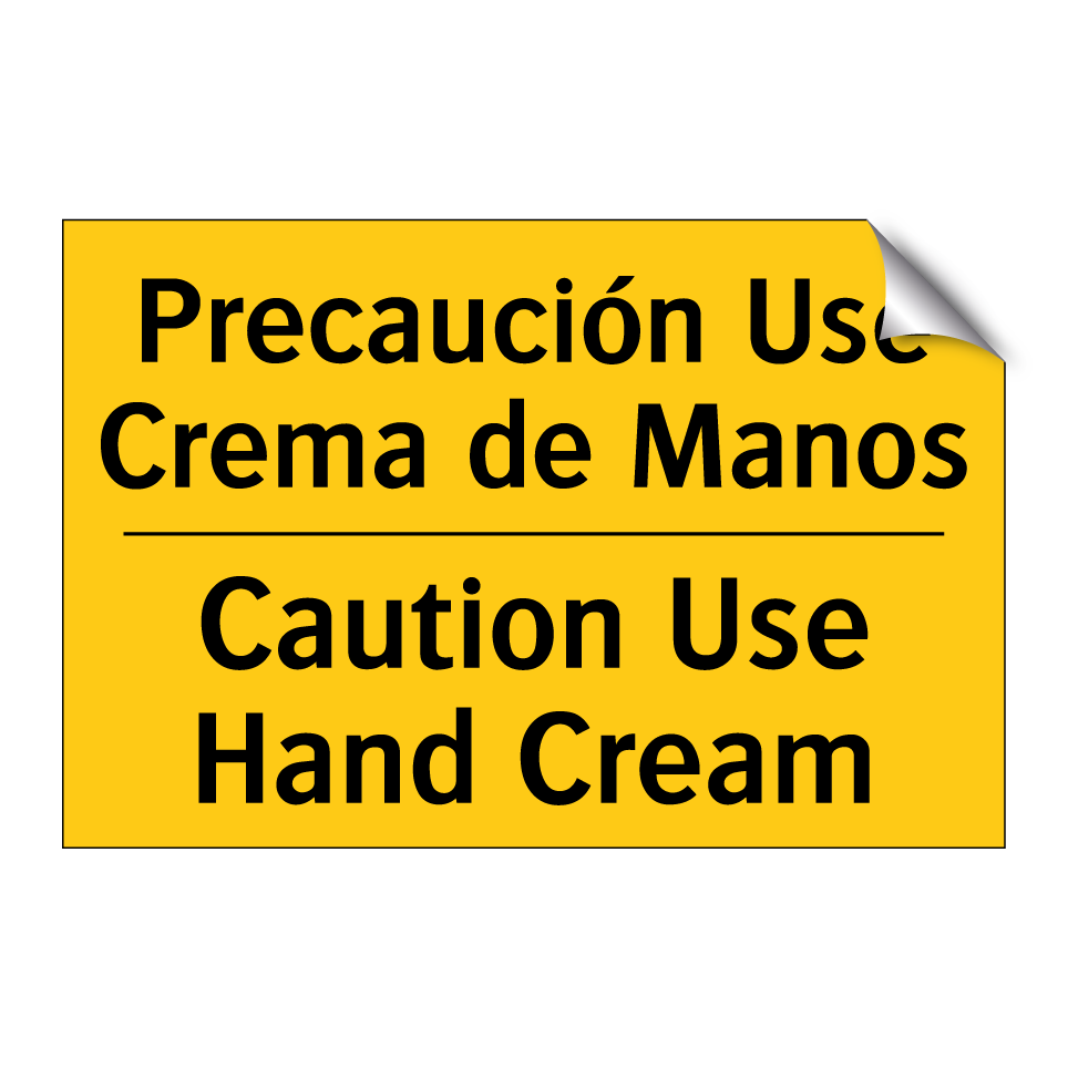 Precaución Use Crema de Manos - Caution Use Hand Cream