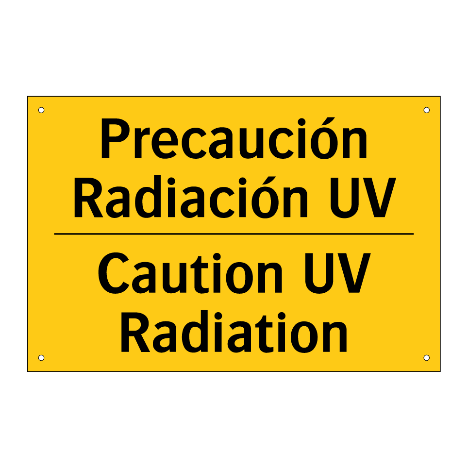 Precaución Radiación UV - Caution UV Radiation