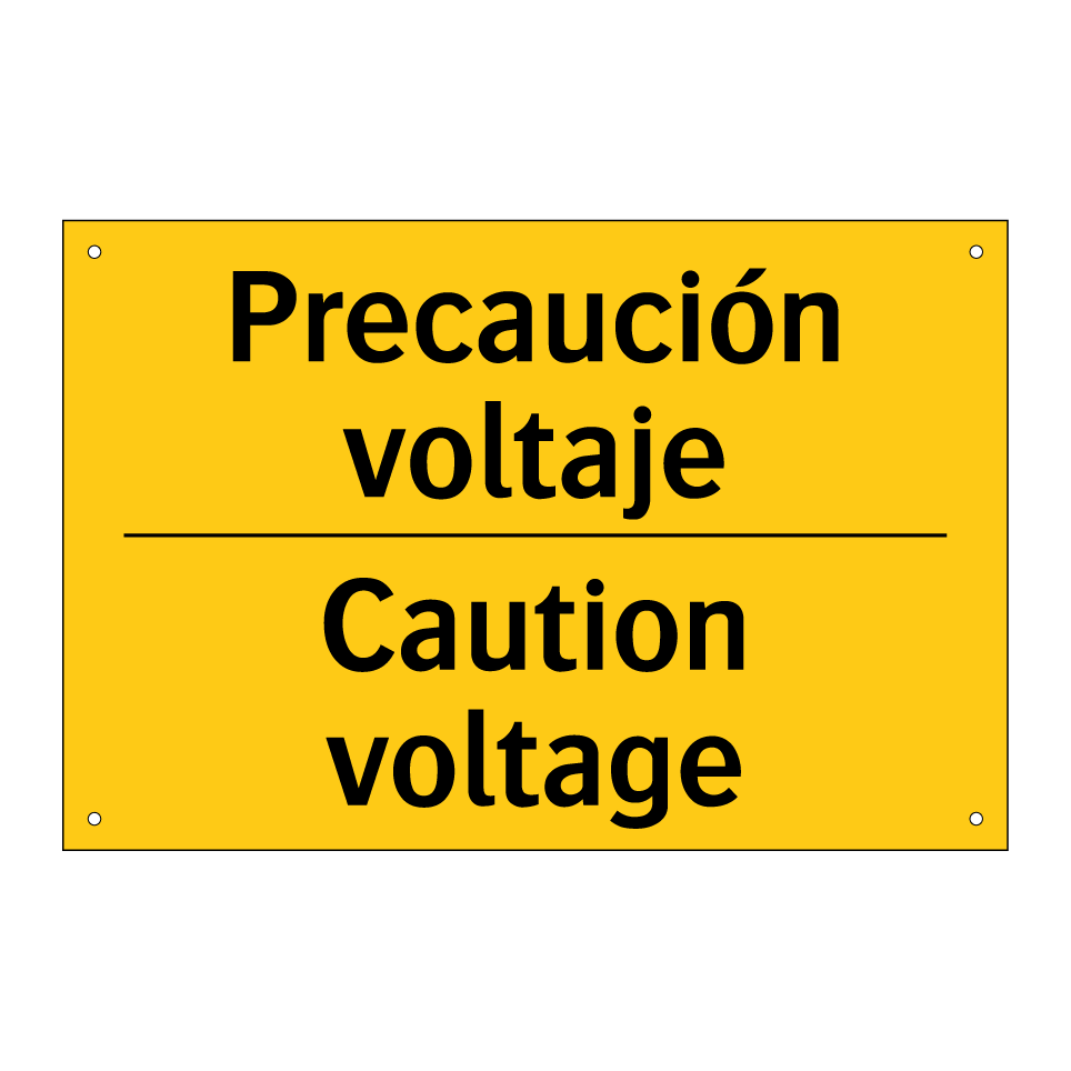Precaución voltaje - Caution voltage