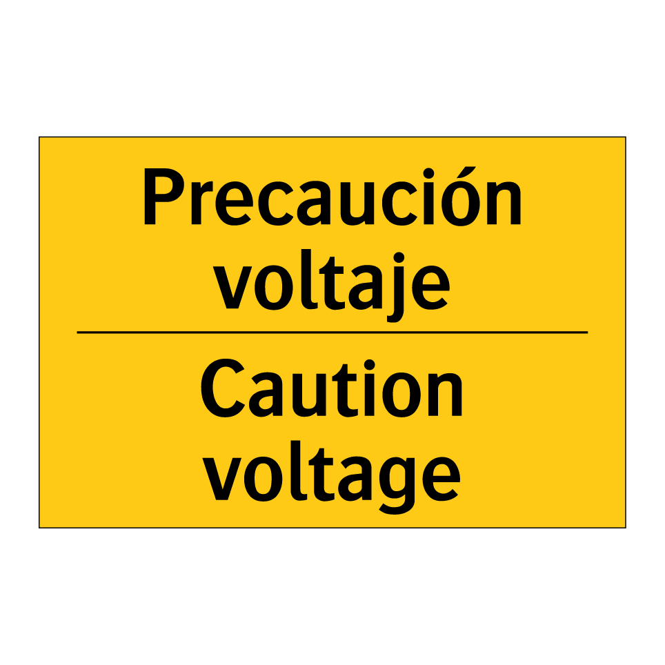 Precaución voltaje - Caution voltage