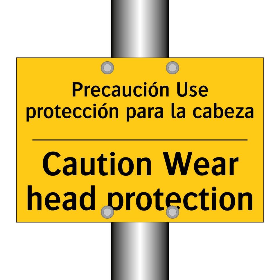 Precaución Use protección para la cabeza - Caution Wear head protection