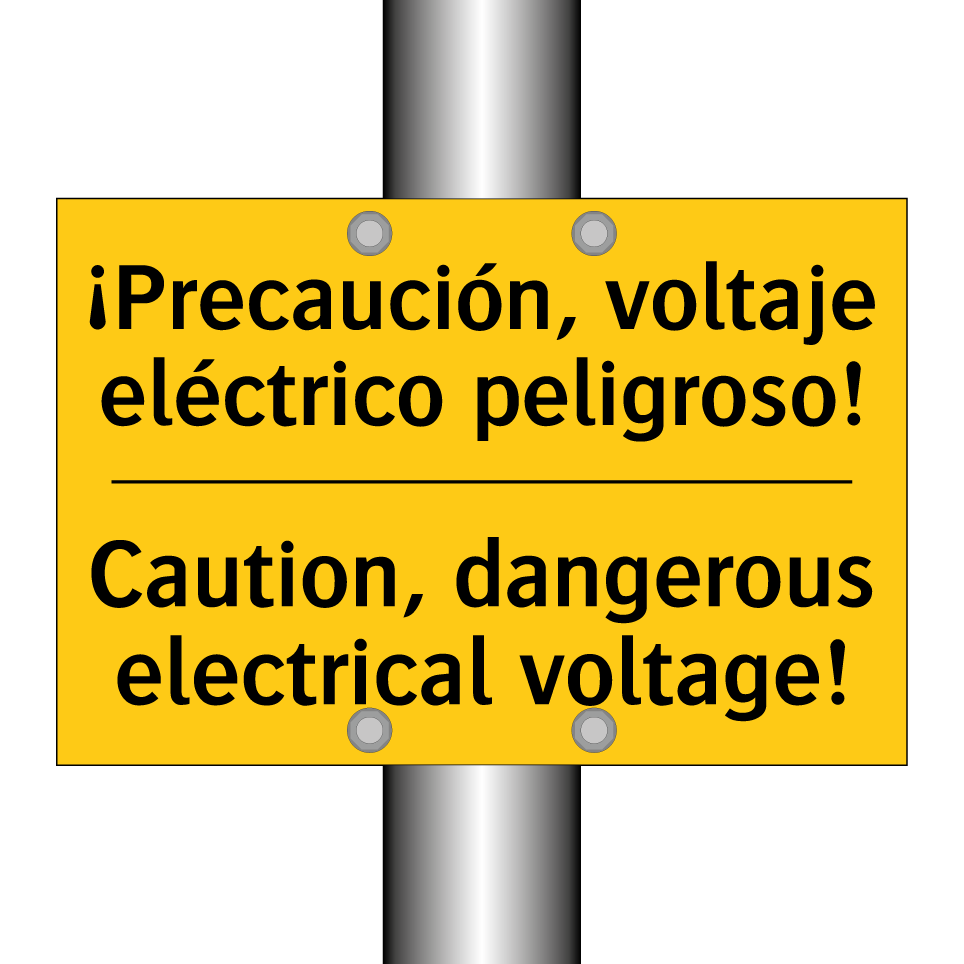 ¡Precaución, voltaje eléctrico peligroso! - Caution, dangerous electrical voltage!