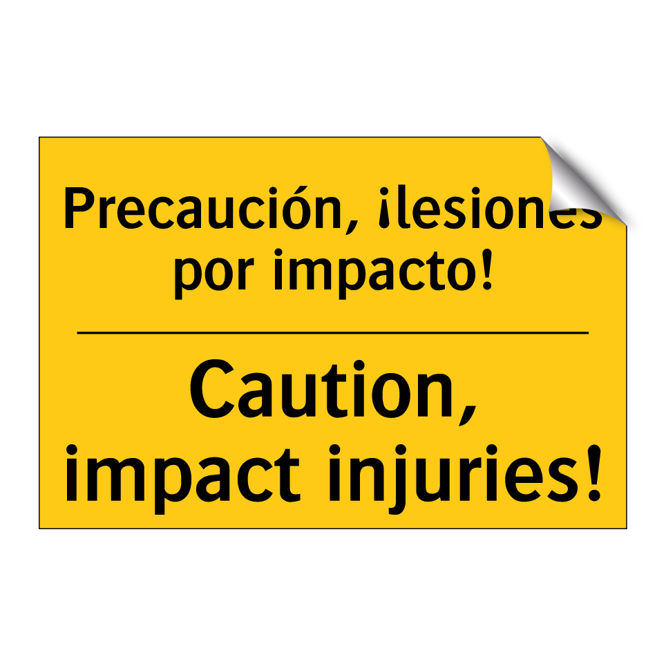 Precaución, ¡lesiones por impacto! - Caution, impact injuries!