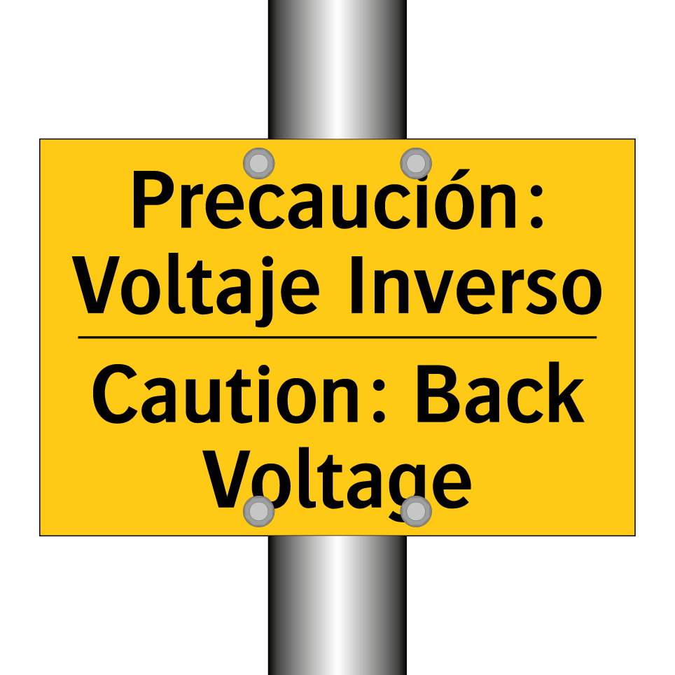 Precaución: Voltaje Inverso - Caution: Back Voltage