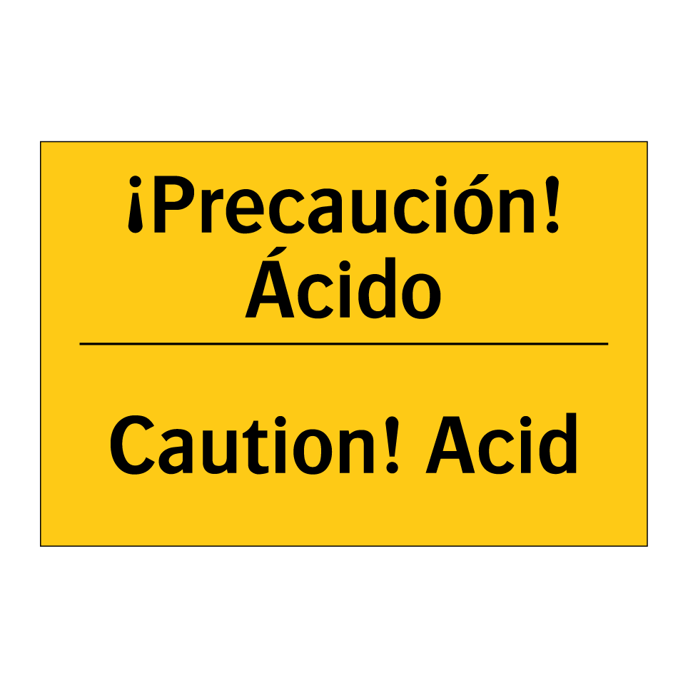 ¡Precaución! Ácido - Caution! Acid
