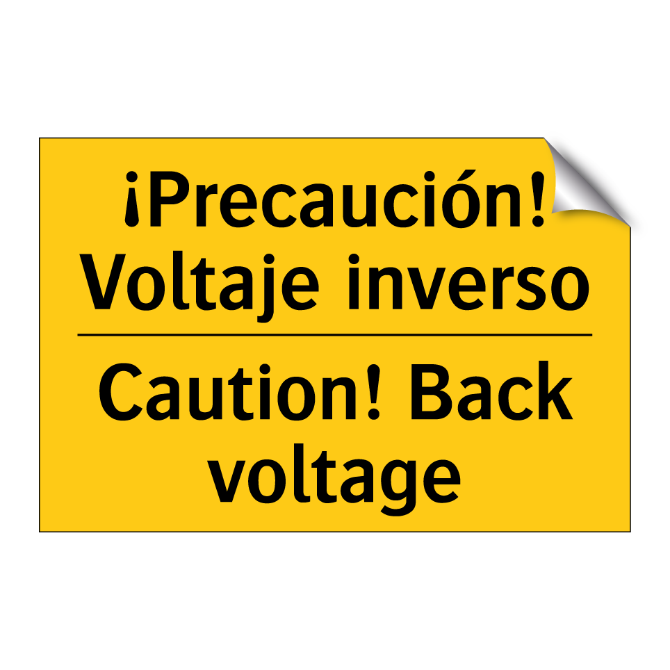¡Precaución! Voltaje inverso - Caution! Back voltage