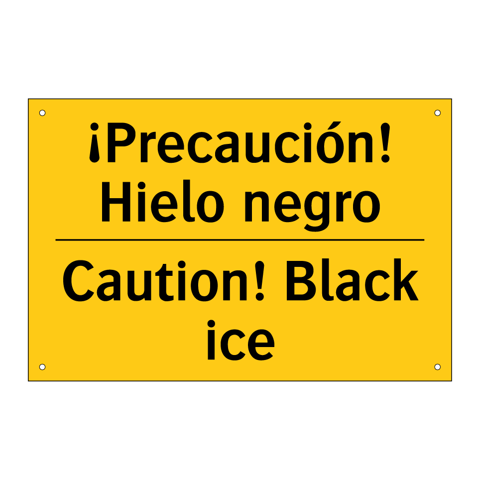 ¡Precaución! Hielo negro - Caution! Black ice