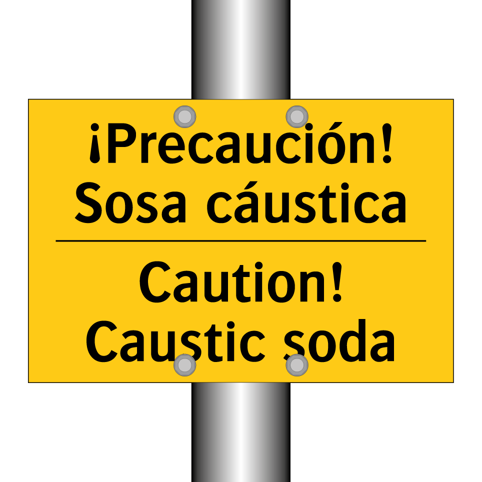 ¡Precaución! Sosa cáustica - Caution! Caustic soda