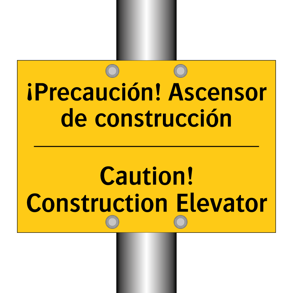 ¡Precaución! Ascensor de construcción - Caution! Construction Elevator