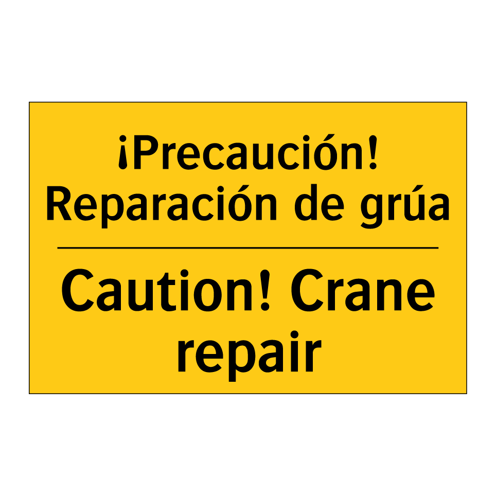 ¡Precaución! Reparación de grúa - Caution! Crane repair