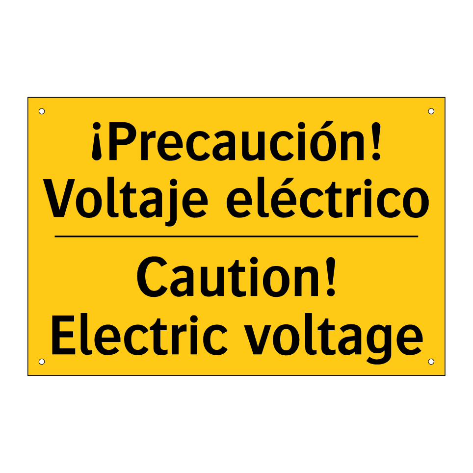 ¡Precaución! Voltaje eléctrico - Caution! Electric voltage