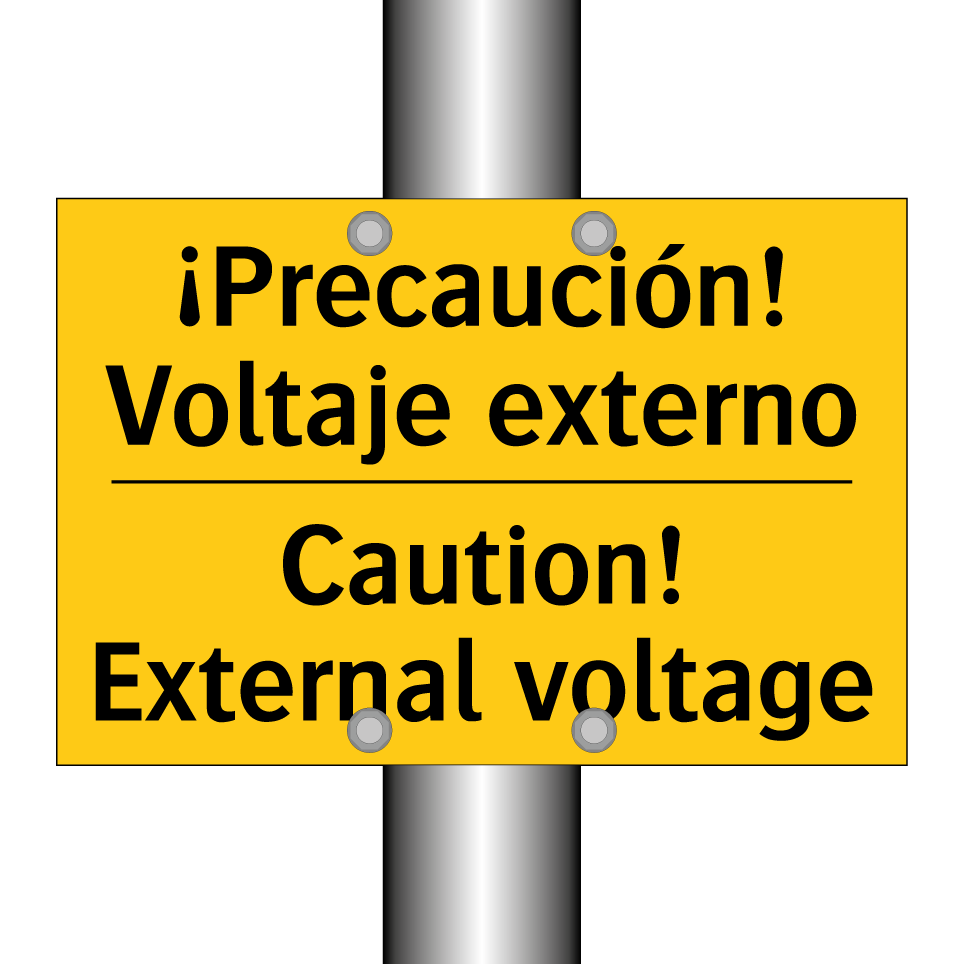 ¡Precaución! Voltaje externo - Caution! External voltage