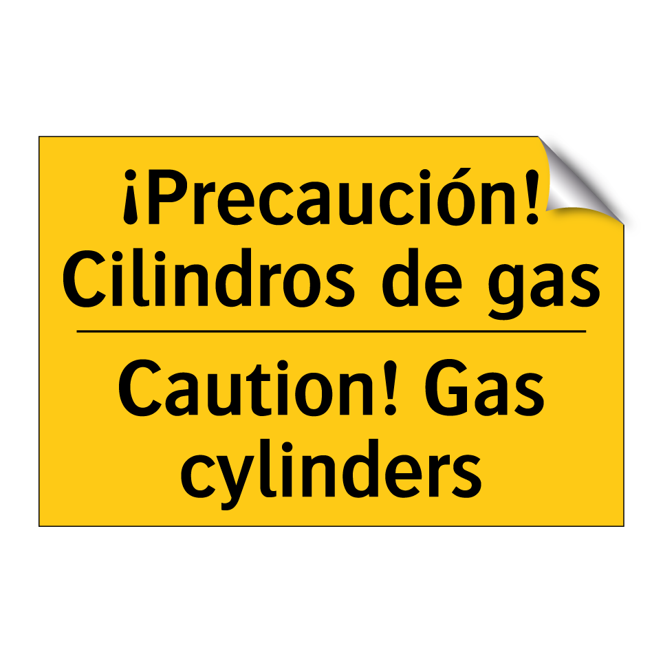 ¡Precaución! Cilindros de gas - Caution! Gas cylinders