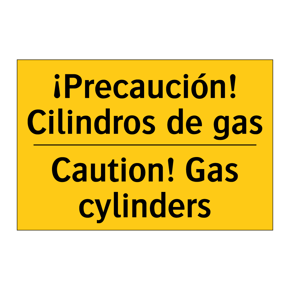 ¡Precaución! Cilindros de gas - Caution! Gas cylinders