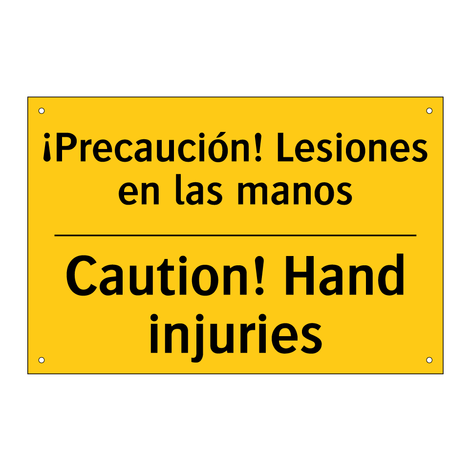 ¡Precaución! Lesiones en las manos - Caution! Hand injuries