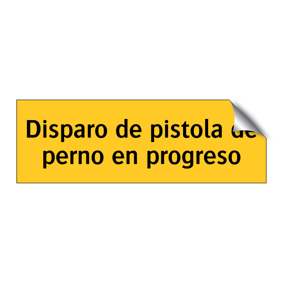 Disparo de pistola de perno en progreso