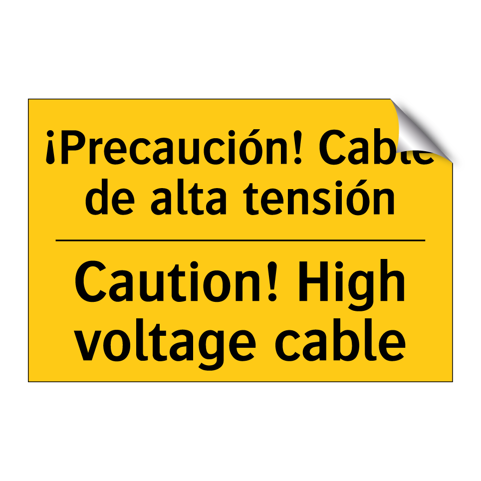 ¡Precaución! Cable de alta tensión - Caution! High voltage cable