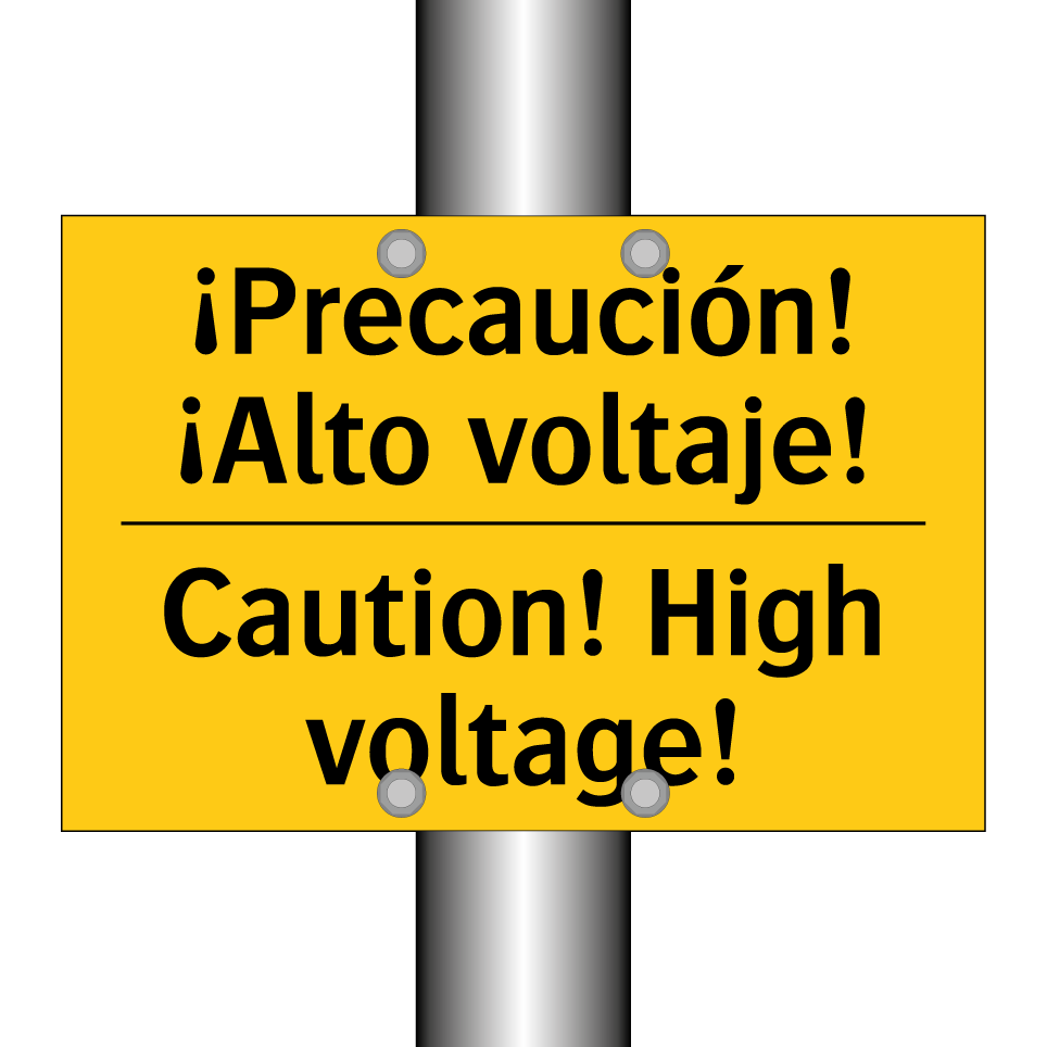¡Precaución! ¡Alto voltaje! - Caution! High voltage!