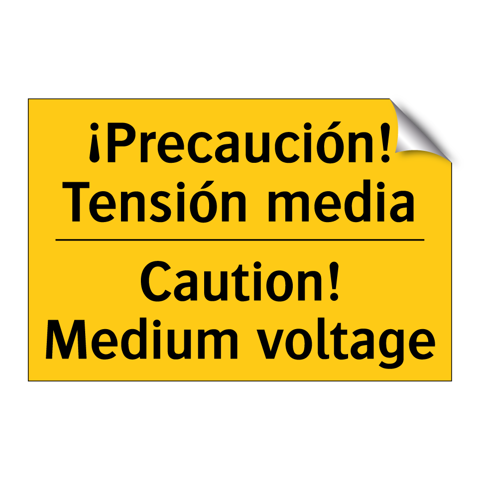 ¡Precaución! Tensión media - Caution! Medium voltage