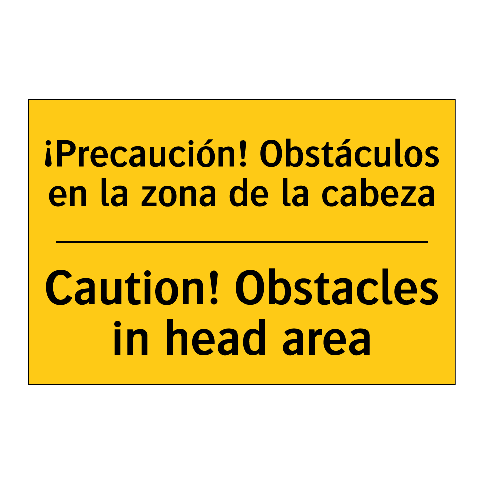 ¡Precaución! Obstáculos en la zona de la cabeza - Caution! Obstacles in head area