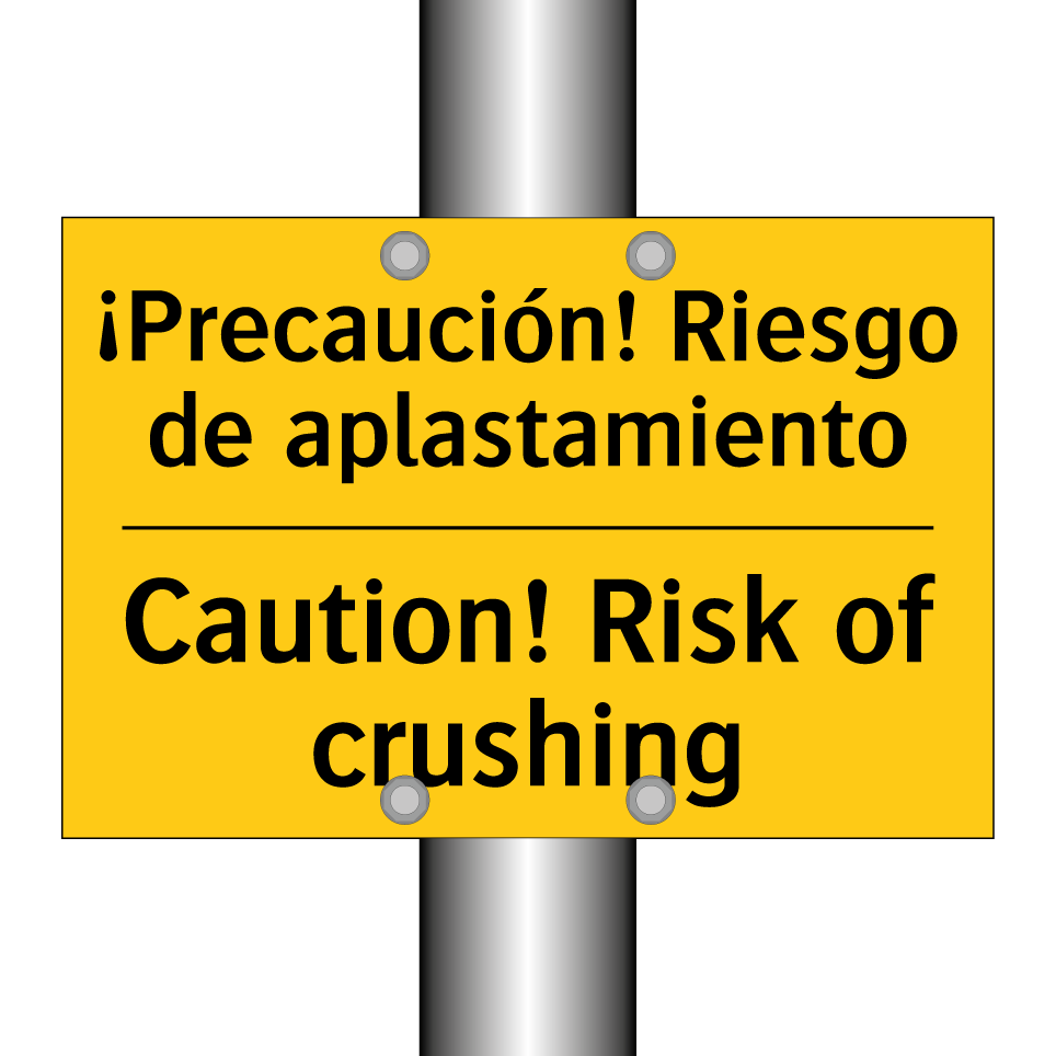 ¡Precaución! Riesgo de aplastamiento - Caution! Risk of crushing