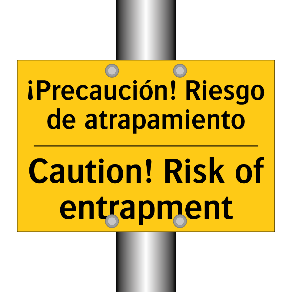 ¡Precaución! Riesgo de atrapamiento - Caution! Risk of entrapment