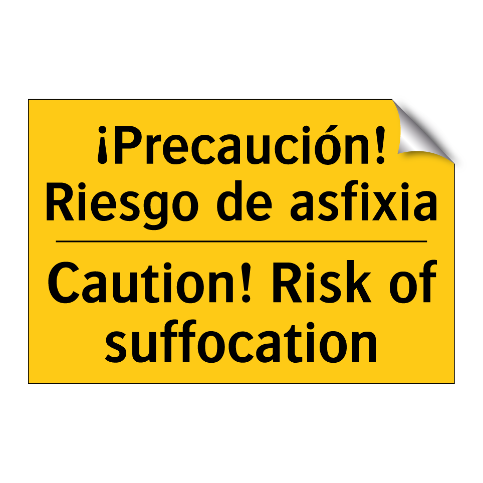 ¡Precaución! Riesgo de asfixia - Caution! Risk of suffocation