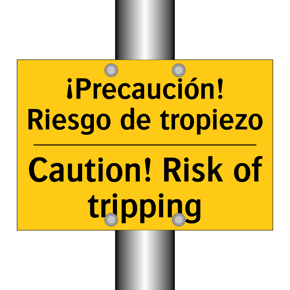 ¡Precaución! Riesgo de tropiezo - Caution! Risk of tripping