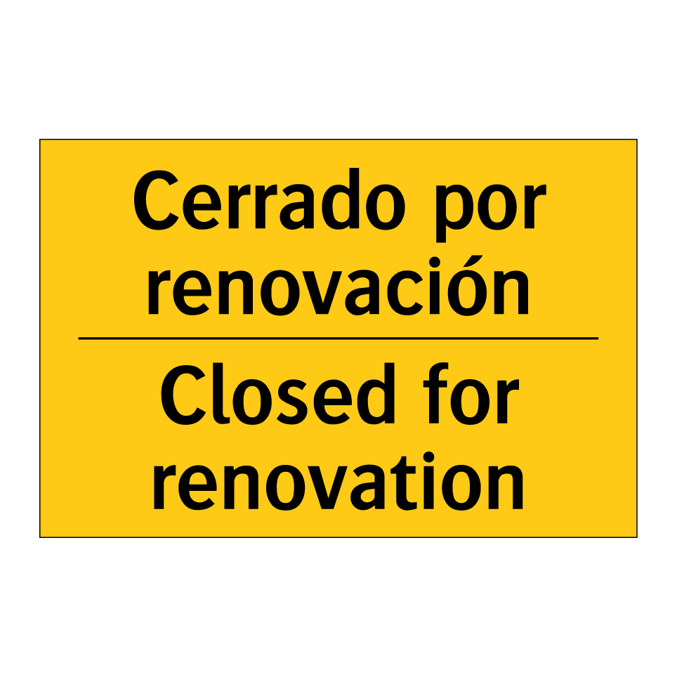 Cerrado por renovación - Closed for renovation