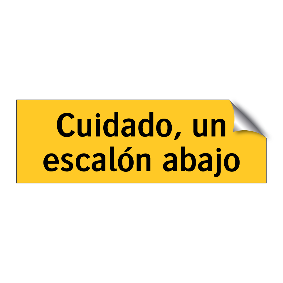 Cuidado, un escalón abajo