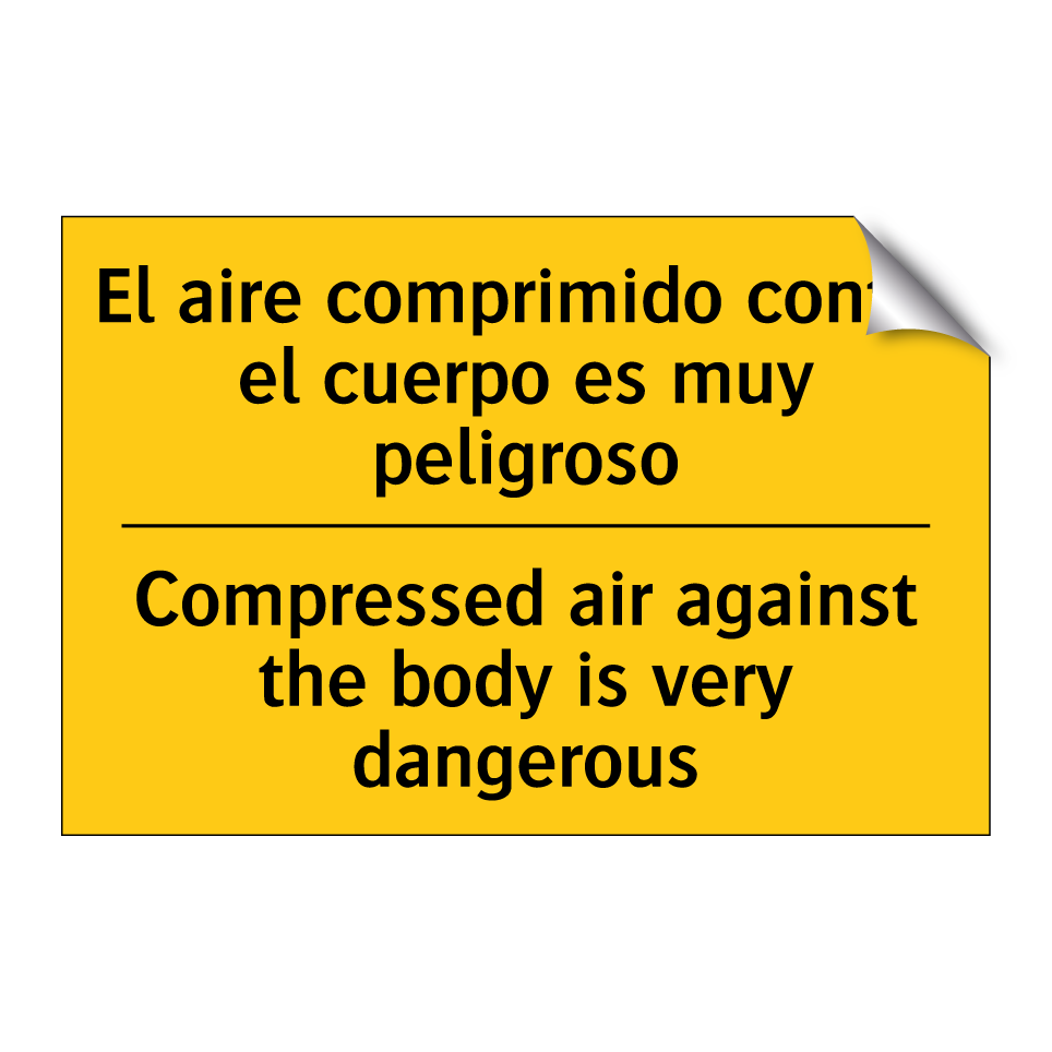 El aire comprimido contra el cuerpo es muy peligroso - Compressed air against the body is very dangerous