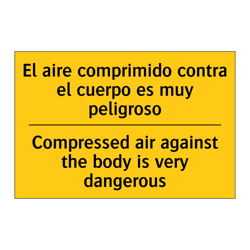 El aire comprimido contra el cuerpo es muy peligroso - Compressed air against the body is very dangerous