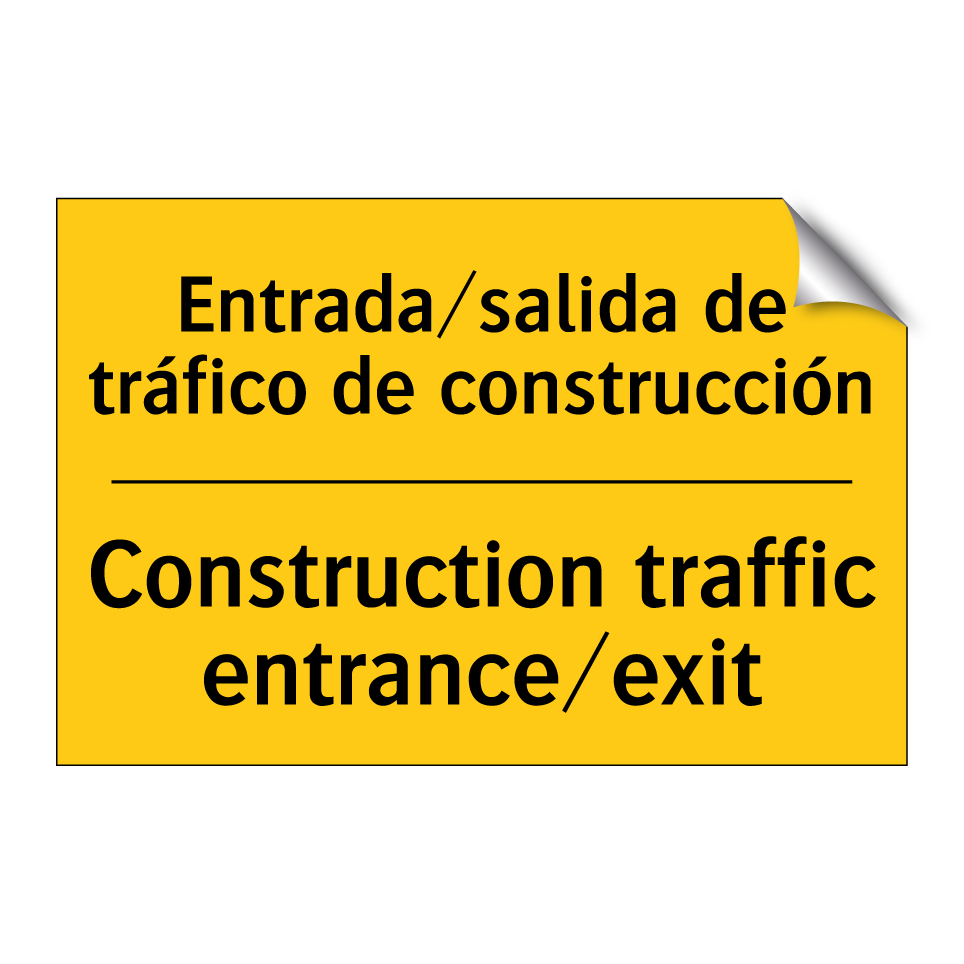 Entrada/salida de tráfico de construcción - Construction traffic entrance/exit