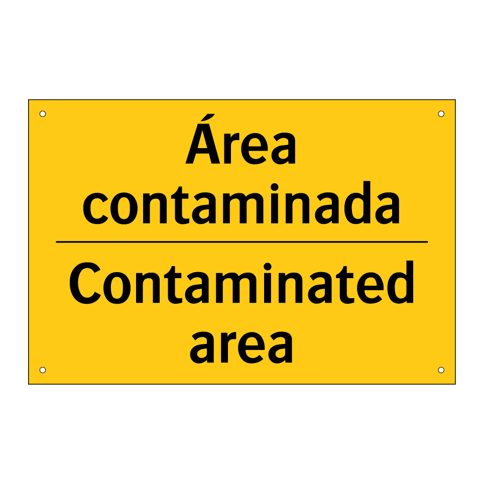 Área contaminada - Contaminated area