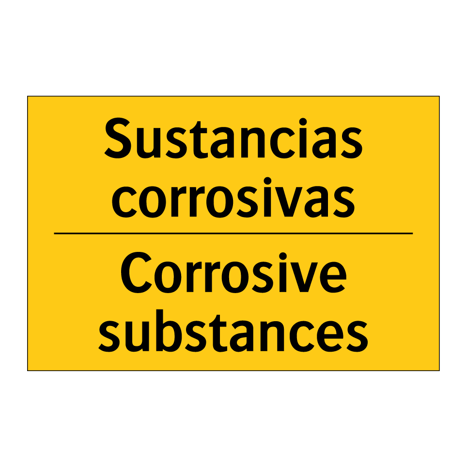 Sustancias corrosivas - Corrosive substances
