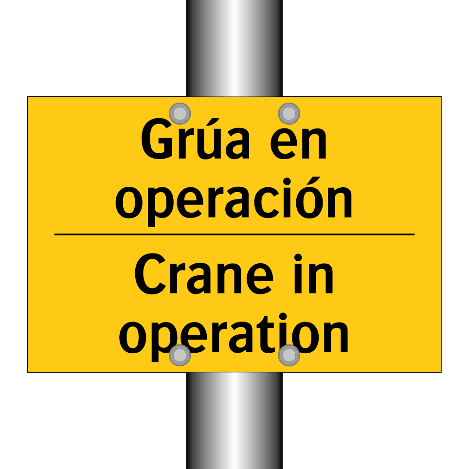 Grúa en operación - Crane in operation