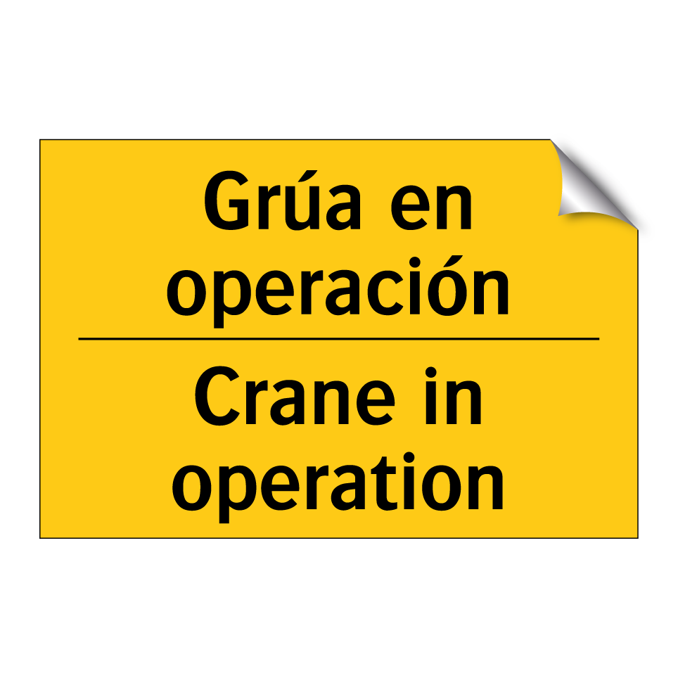 Grúa en operación - Crane in operation