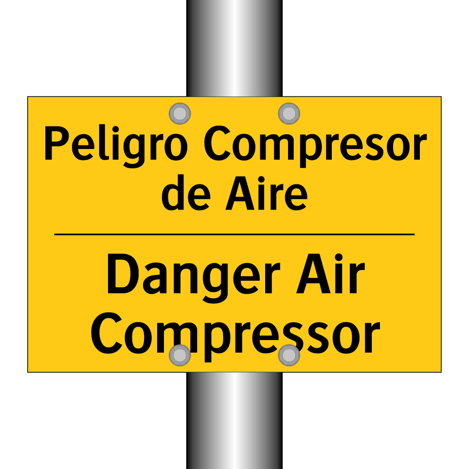 Peligro Compresor de Aire - Danger Air Compressor